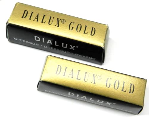 Dialux Gold Polishing Compound Jewelry Rouge Super-Finish Highest Gloss - 2 Bar