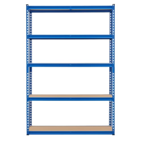 Heavy Duty Metal Adjustable Shelving Unit Storage Shelving - size: 48" W x 18" D x 72" H - Blue
