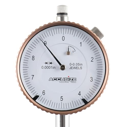 Accusize Industrial Tools AGD2 Style 0-0.05'' x .0001'' Dial Indicators with Lug Back, 10 Ps Set, P900-S097x10 - size: 0-0.05'' by 0.0001'' | 10 Pack