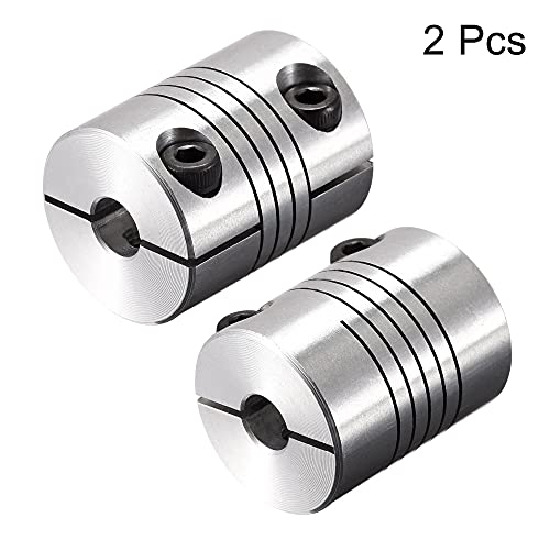 uxcell 2PCS Motor Shaft 5mm to 6mm Helical Beam Coupler Coupling 25mm Dia 30mm Length - size: 5mm to 6mm