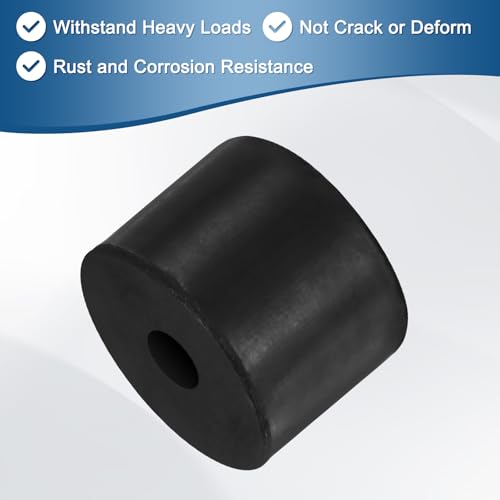 M METERXITY 20-Pack Rubber Spacer 0.2" ID 0.79" OD 0.59" Thick Neoprene Anti Vibration Pads Round Isolation Washers Bushings for Cars/Boats/Home/Machinery, Shock Noise Reduction Pads [Black] - size: 0.2" x 0.79" x 0.59"