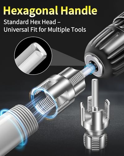 Internal & External Pipe Threading Tool, PVC Pipe Threader, Pipe Threading Tool, 1/2'' 3/4'' Dies Electric Drill Compatible for Home Repair (2PCS) (1/2（DN15)) - size: 1/2（DN15)