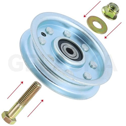 GELASKA 2 Pack 756-0627D 756-0627B Idler Pulley for Cub Cadet LT1045 LT1046 - color: A11 2x756-0627