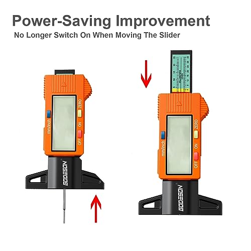 GODESON Digital Tire Tread Depth Gauge 25.4 mm Orange - color: Orange