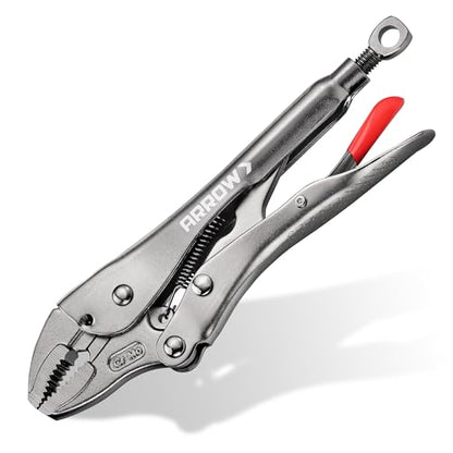 ARROW 7" Curved Jaw Locking Pliers with Screw Extractor - size: 7 inch
