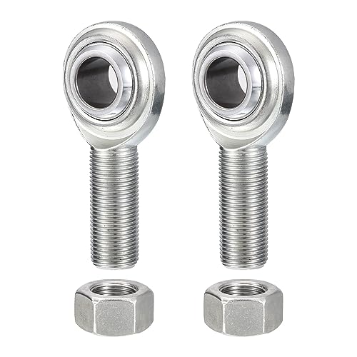 CM8 Rod End Bearing Heim Joints, 1/2 x 1/2-20 Right Hand Male Thread Heim Joint with Jam Nuts 2pcs - size: 1/2"