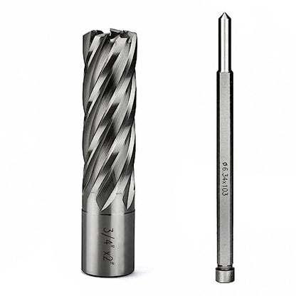 Annular Cutter JESTUOUS 3/4 Inch Weldon Shank 3/4 Cut Dia 2 Cut Depth
