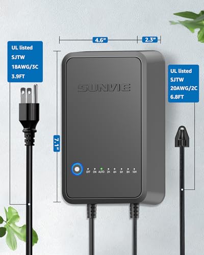 SUNVIE 100W Low Voltage Transformer Outdoor, 120V to 12V DC Weatherproof