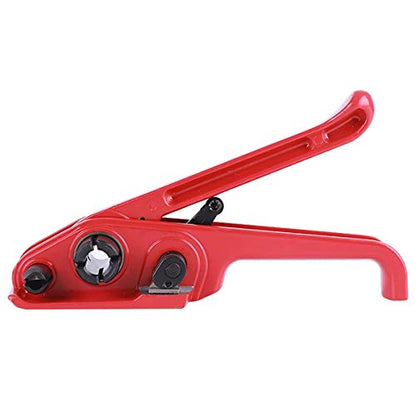 MYFAMIREA Heavy Duty Poly Strapping Tensioner and Cutter Manual Banding Tools Windlass for 1/2" -3/4" Width Polyester Polyproplyn Strap - Passion Red - style: Tensioner-Passion Red