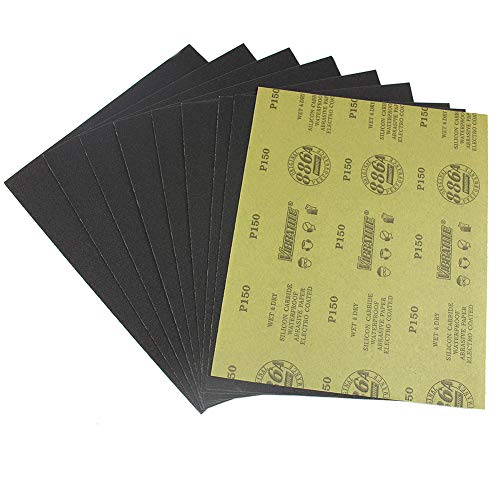 MAXAMN 1000 Grit Sandpaper, 10Pcs 9 x11 Wet Dry Sandpaper Sheets, for Wood