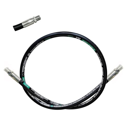 LingCheng 15611-08-08-12 Hydraulic Hose 1/2" Hydraulic Hose with Male NPT X Male NPT, 12" Long, 3988 PSI - size: 15611-08-08-12-lc