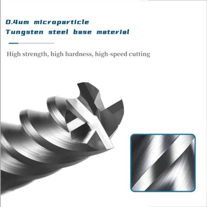 2PCS 3/4'' Carbide Square End Mill Bits Set, Milling Bits Cutter 3/4 Carbide End Mills for Alloy Steels/Hardened Steels, HRC 45 Deg Single End 4 Flute AlTiN Coating (2PCS 3/4in) - size: 2PCS 3/4in