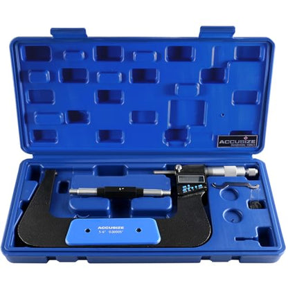 Accusize Industrial Tools 5-6''/125-150 mm 7 Keys Electronic Digital Outside Micrometers, 0.00005'' Or 0.001 mm Resolution, Ac21-6022 - size: 5-6" / 125-150 mm
