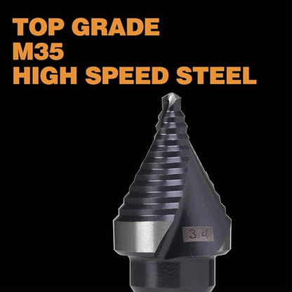 3/4" Single Size M35 Step Drill Bit Unibit for Hole Drilling - size: Single Size 3/4" (2 Flutes)