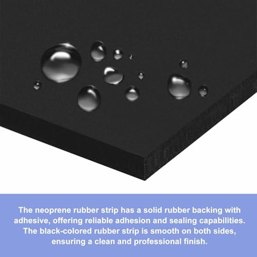 MECCANIXITY Adhesive Neoprene Rubber Strips Sheet 2"x118"x 0.12"(W L THK) - color: Yellow, size: 2" x 118" x 0.12"
