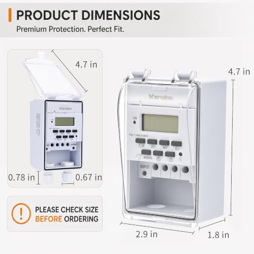 220V 30A Programmable Digital Timer Switch, 16 On/Off Timing Times