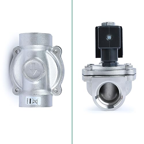 U.S. Solid 3/4" Stainless Steel Solenoid Valve -110V 120V AC, Normally Closed, 145 PSI Electric Valve for Water, Air, Diesel - size: 0.75 Inch