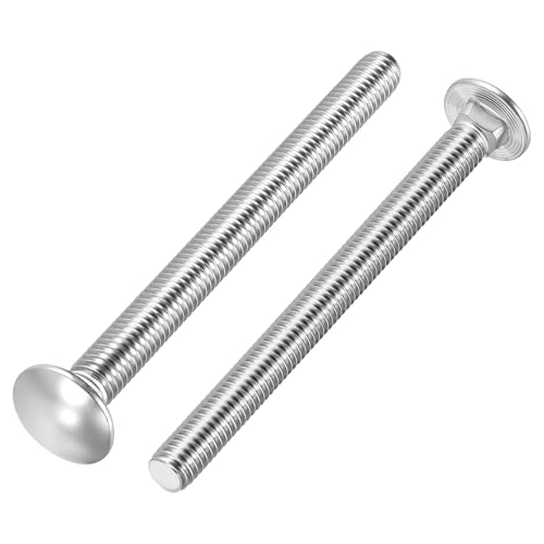 20Pcs 1/4"-20x3-3/4 Carriage Bolt 304SS - color: Silver, size: 1/4"-20x3-3/4"