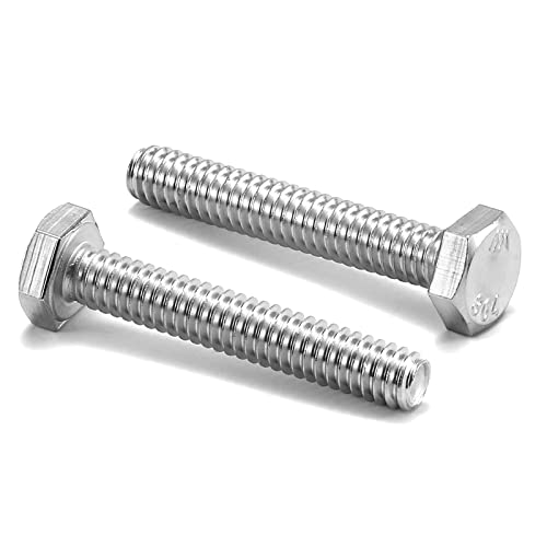 1/4-20 x 1-1/2" Hex Head Screw Bolt, 20Pcs 18-8 (304) Stainless Steel, Fully Threaded, Plain Finish, by SG TZH - size: 1/4-20 x 1-1/2"