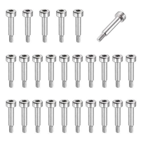 MECCANIXITY 26 Pcs 304 Stainless Steel Shoulder Bolt 4mm Shoulder Dia 10mm Shoulder Length M3x0.5 Thread Hex Socket Shoulder Bolts for Hydraulic Injection Molding Machinery Industries - size: 4mm x 10mm