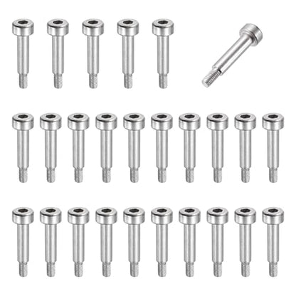 MECCANIXITY 26 Pcs 304 Stainless Steel Shoulder Bolt 4mm Shoulder Dia 10mm Shoulder Length M3x0.5 Thread Hex Socket Shoulder Bolts for Hydraulic Injection Molding Machinery Industries - size: 4mm x 10mm