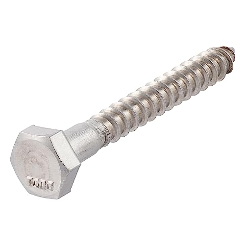1/4 x 2-1/2 Stainless Lag Bolt (25-Pack) 18-8 Stainless Steel, Heavy Duty Hex Wood Lag Screw, ASME B18.2.1 Commercial/Industrial Grade by Makers Bolt - size: 1/4 x 2-1/2 (25 pack)