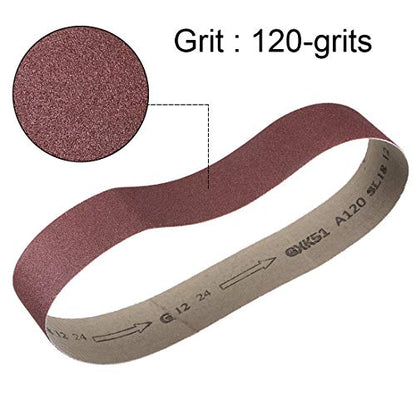 uxcell 2 x 27 Inch Sanding Belt 120 Grit Sand Belts for Belt Sander 5pcs - style: 120 Grit
