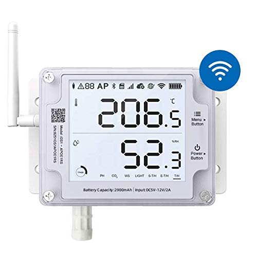 Thermometer Hygrometer, Wireless Temperature Data Logger, Remote Humidity Monitor for Refrigerated Truck Free App Email Alarm, IFTTT 2.4GHz only (GS1-AETH1RS Ethernet) - style: ‎GS1-AETH1RS