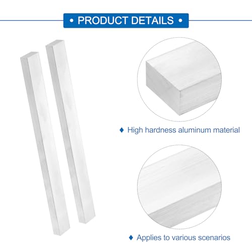 MECCANIXITY Square Aluminum Flat Bar, 5/8" (16mm) Thick x 1-3/16" (30mm) Width x 13" (330.2mm) Long 6063 Aluminum Flat Plate Solid New Mill Stock Silver for Industrial Building - size: 5/8" x 1-3/16" x 13"