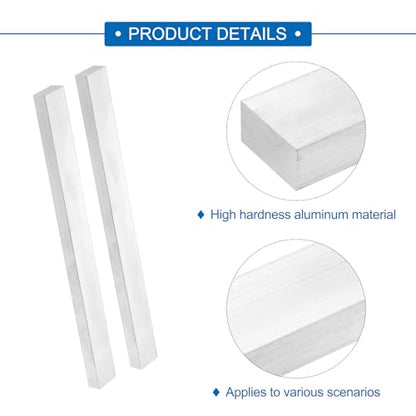 MECCANIXITY Square Aluminum Flat Bar, 5/8" (16mm) Thick x 1-3/16" (30mm) Width x 13" (330.2mm) Long 6063 Aluminum Flat Plate Solid New Mill Stock Silver for Industrial Building - size: 5/8" x 1-3/16" x 13"