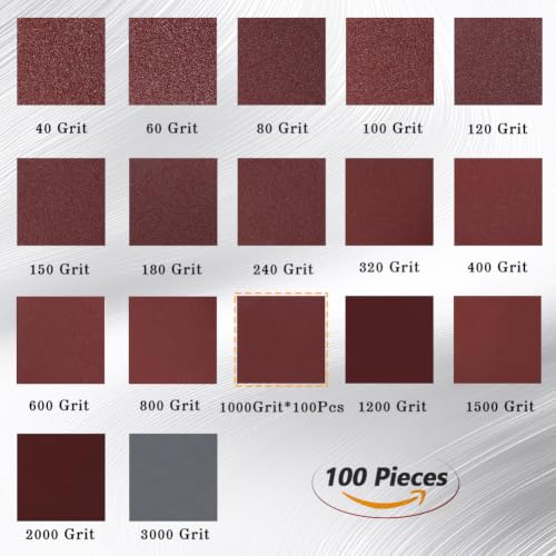 SPEEDWOX 100PCS 3" 1000 Grit Sanding Discs, Hook and Loop No Hole Sandpaper - style: 1000-Grit
