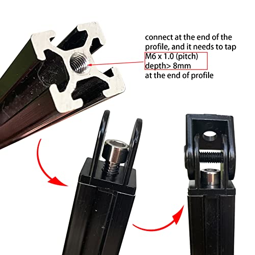 4 Sets 2020 Aluminum Extrusion Hardware Hinges Pivot Joint Brackets - style: 4Pcs Pivot Joint with Bolt Nut