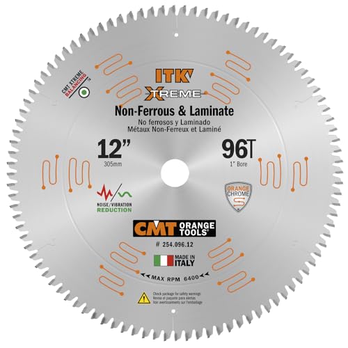 CMT Orange Tools 254.096.12 - Non-Ferrous&Laminate Saw Blade D=12 B=1 ß=TCG K=0.102 P=0.071 a=-6 - size: D 12 305mm | T 96 | B 1 | K .110 | P .087