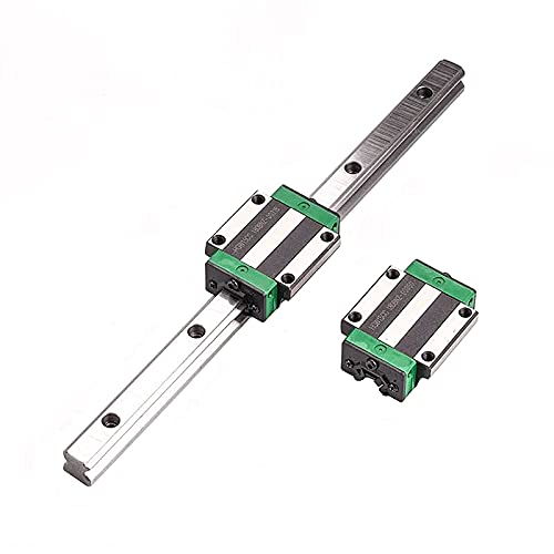 Square Linear Guideway Rail HGW15-8.66 in / 220mm Linear Rail +2Pcs HGW15 - CA Flange Type Bearing Carriage Slider Block, Linear Motion Rail Rod Set Kit for CNC Machine - size: L: 8.66 in / 220mm, style: HGW15 CA