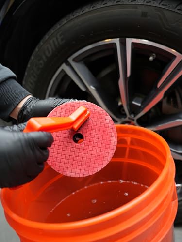 SPTA 10 Pcs Detailing Set,5Pc Buffing Polishing Pads,1 Microfiber Finish Pad,1-16 oz Cleaner,1 Conditioning Brush,2-16"16" Microfiber Towel for Dual Action & Rotary Polishers,5inch (125mm) (Pack of 6) - size: 5inch (125mm) (Pack of 6)