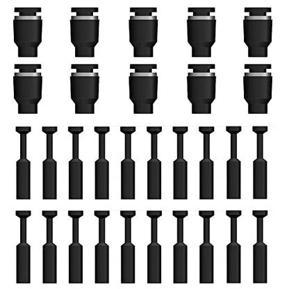 30 pcs 1/4 inch Pneumatic Cap Style Plug Fitting,Push-to-Connect Fitting Plug For 1/4 pneumatic tube and pneumatic fittings - style: 1/4 Pneumatic plug cap(30pcs)