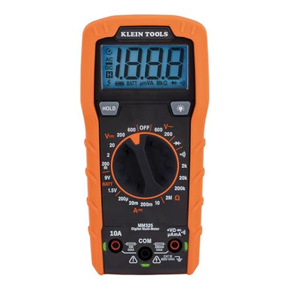 Klein Tools MM325 Multimeter, Digital Manual-Ranging 600V AC/DC Voltage Tester, Tests Batteries, Current, Resistance, Diodes, and Continuity - size: Manual-Ranging