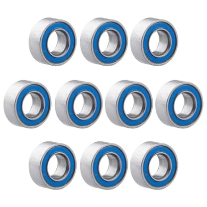 10pcs MR63-2RS Ball Bearings - Miniature Deep Groove Ball Bearing Double Blue Rubber Sealed Chrome Steel for RC Cars/Planes/Drone/Robotics and Small Electric Motors(3x6x2.5mm) - size: 3x6x2.5mm MR63-2RS