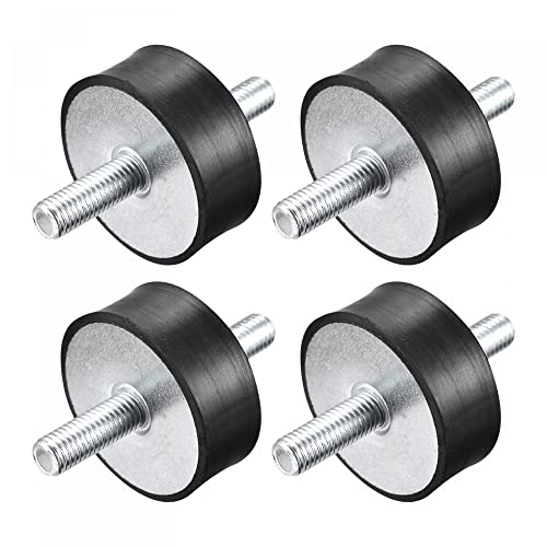 uxcell Rubber Mounts 4pcs M10x28mm Male Vibration Isolator Shock Absorber D50mmxH20mm - size: M8x28x50x20mm