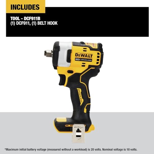 Dewalt DCF911BR 20V MAX Brushless 1/2 in. Cordless Impact Wrench (Renewed)