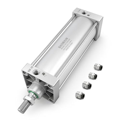 BAOMAIN Pneumatic Air Cylinder 5" Bore 12" Stroke SC125x300 - size: Stroke 11.81 inch(300mm)