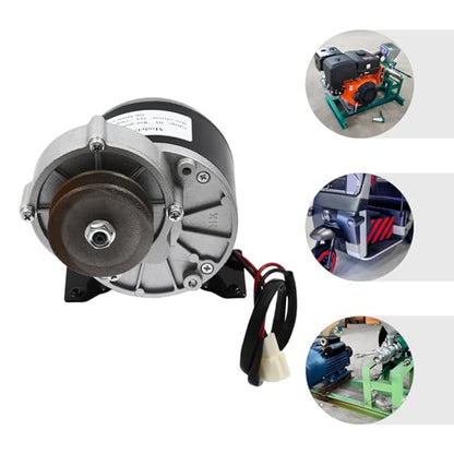 250W Gear Reduction Motor, DC 36V MY1016Z Powerful Electric Gear Motor with Belt Pulley, 2750rpm & 1N Torque for E-Bike Electric Scooter Tricycle (36V) - size: 36V
