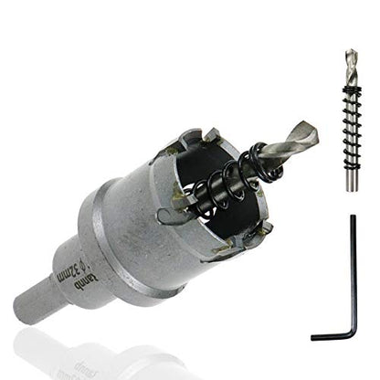 Carbide Hole Saw 1.26-inch/32mm Cutting Dia Hole Cutter for Cutting Stainless Steel Iron - size: 1.26"/32mm