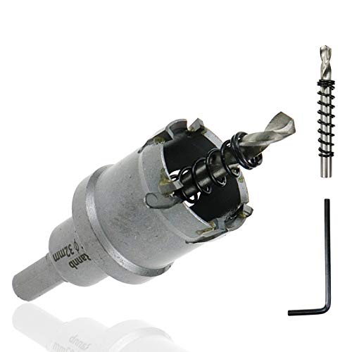 Carbide Hole Saw 1.26-inch/32mm Cutting Dia Hole Cutter for Cutting Stainless Steel Iron - size: 1.26"/32mm