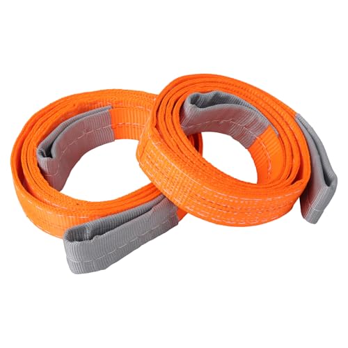 findmall 2 Pack Orange Lift Sling Straps 2" x 7 FT