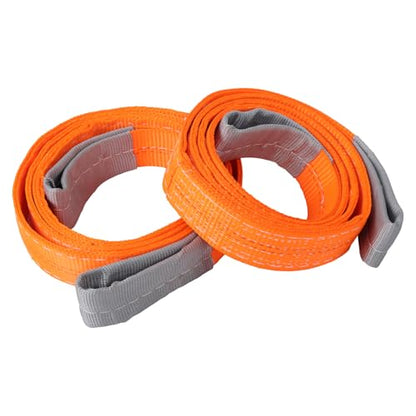 findmall 2 Pack Orange Lift Sling Straps 2" x 7 FT