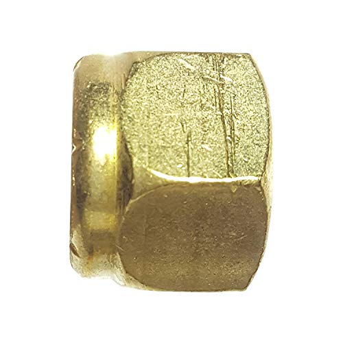 Fastenere Nylon Insert Hex Lock Nuts - 5/8"-11 (50-Pack) Solid Brass Alloy Steel Grade 360, Plain Finish, Corrosion-Resistant, Multi-Use Hardware Nuts - Secure Fastening w/Hex Socket Drive