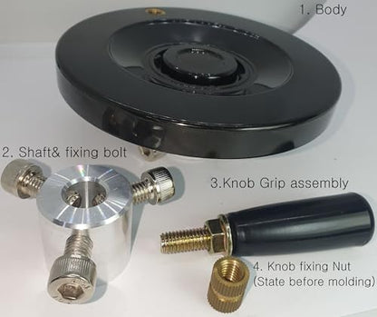 5" Ultimate Handwheel Fits 1/2" Shaft or Smaller - Table Saw, Lathe & More - size: 5" X 1/2"