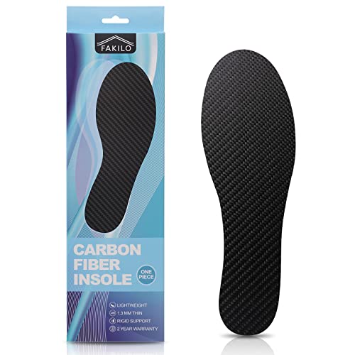 Carbon Fiber Insole 1 Piece, FAKILO Carbon Fiber Foot Plate Shoes Insert for Women Men, Rigid Support for Hallux Rigidus, Turf Toe, Foot Fractures, Mortons Toe - 302mm - size: 302mm - Women's Size 14, Men's 13