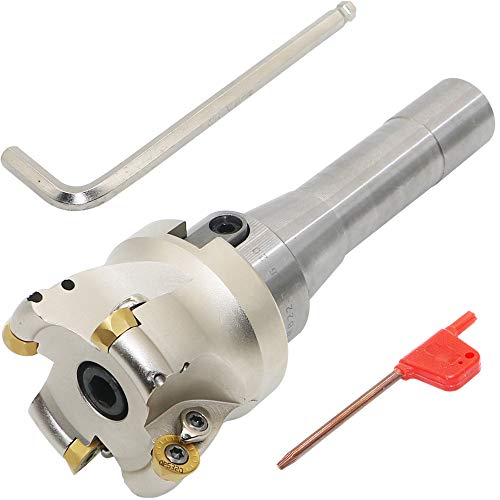 Face Mill Cutter Holder EMRW 6R 63-22+R8-FMB22-7/16+RPMT1204 Hard Alloy Blade+8mm Spanner+T15 Spanner, Used for Fough Machining of The Workpiece on The Milling Machine. - size: EMRW 6R63-22(2.48 Inch)